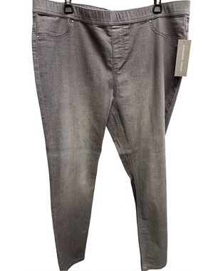 1225 / Alexander Jordan Grey Pull On Jeans Women’s Size XL NWT